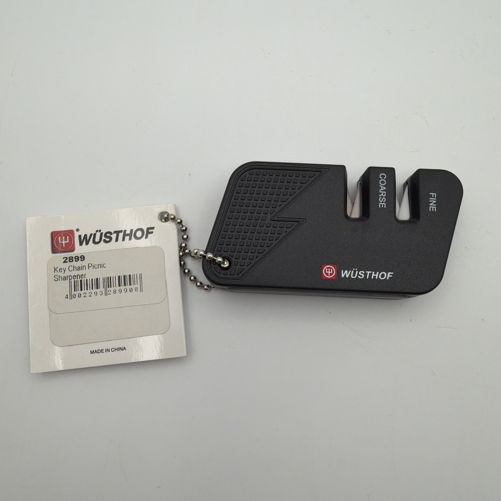 Wusthof Keychain TRAVEL Sharpener Carbide Ceramic Hunting Fishing Camping Pocket